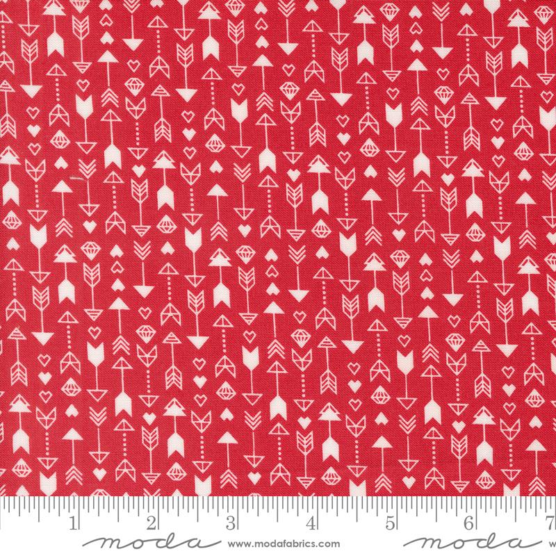 Moda Love Blooms Arrow Stripes Rose Fabric