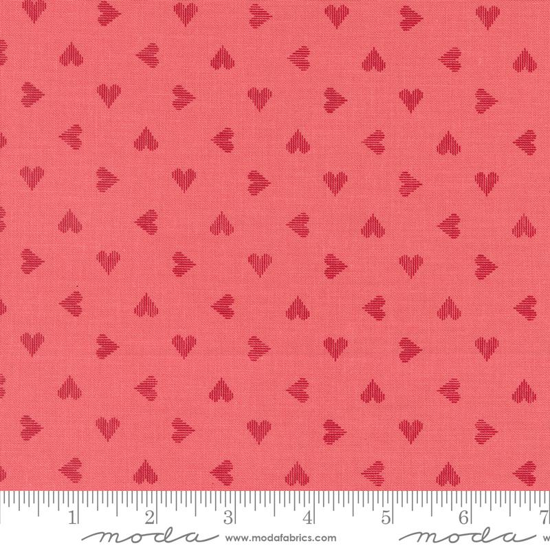 Moda Love Blooms Sweatheart Valentines Lipstick Fabric