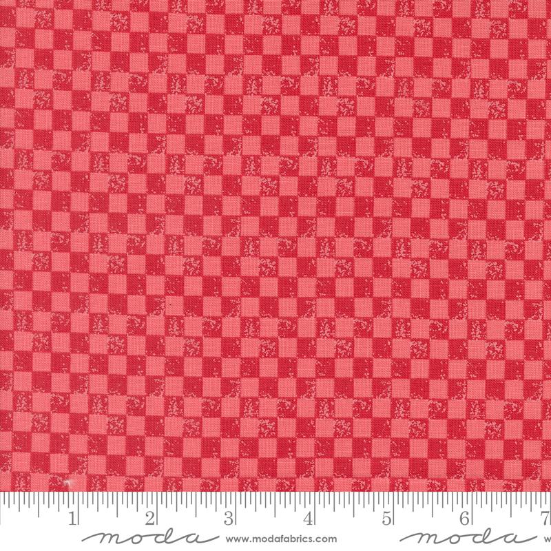 Moda Love Blooms Sweatheart Checkers Rose Fabric