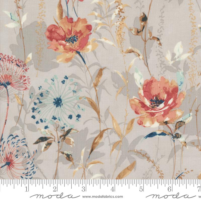 Moda Sandalwood Meadow Florals Moonbeam Fabric