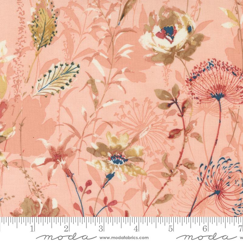 Moda Sandalwood Meadow Florals Rose Quartz Fabric