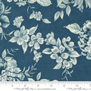 Moda Sandalwood Camellia Florals Indigo Fabric