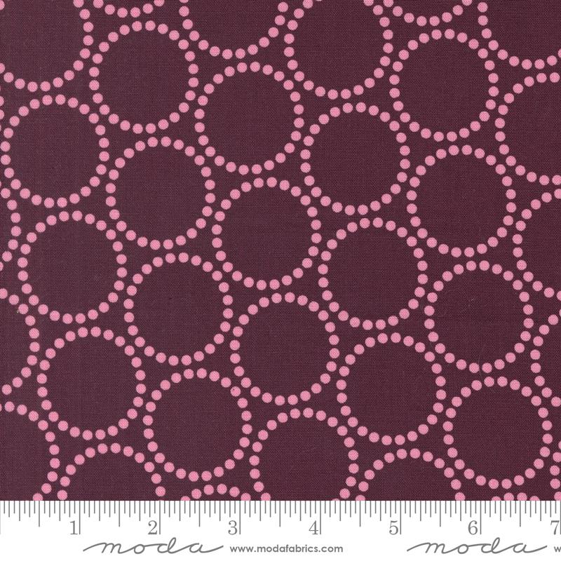 Moda Love Letter Bracelet Dots Merlot Fabric