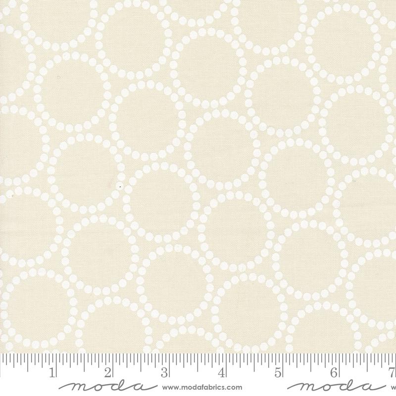 Moda Love Letter Bracelet Dots Eggshell White Fabric