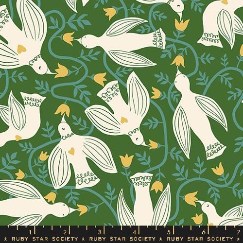 Ruby Star Society Endpaper Hummingbirds Sarah Green Fabric