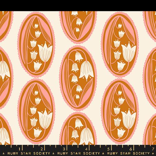 Ruby Star Society Endpaper Lily Of The Cameo Floral Natural Fabric