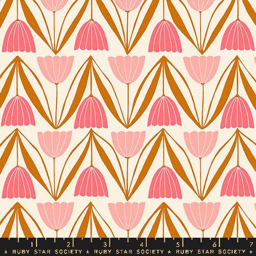 Ruby Star Society Endpaper Tulips Natural Fabric