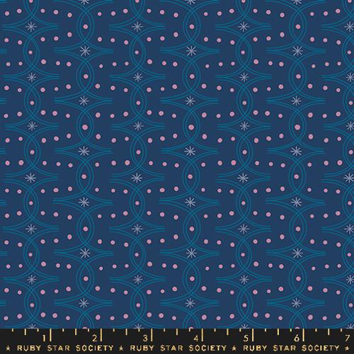 Ruby Star Society Endpaper Geometric Blender Bluebell Fabric