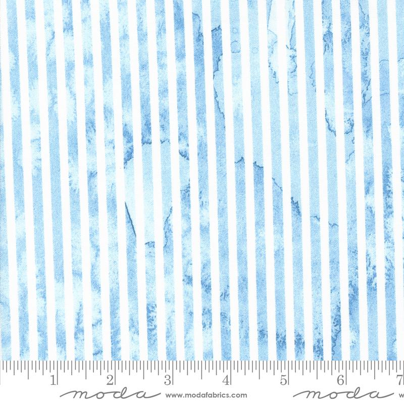 Moda Sunshine And Blue Skies Line Dance Stripe Sky Blue Fabric