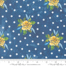 Moda Sunshine And Blue Skies Rosy Dots Lake Canvas Fabric