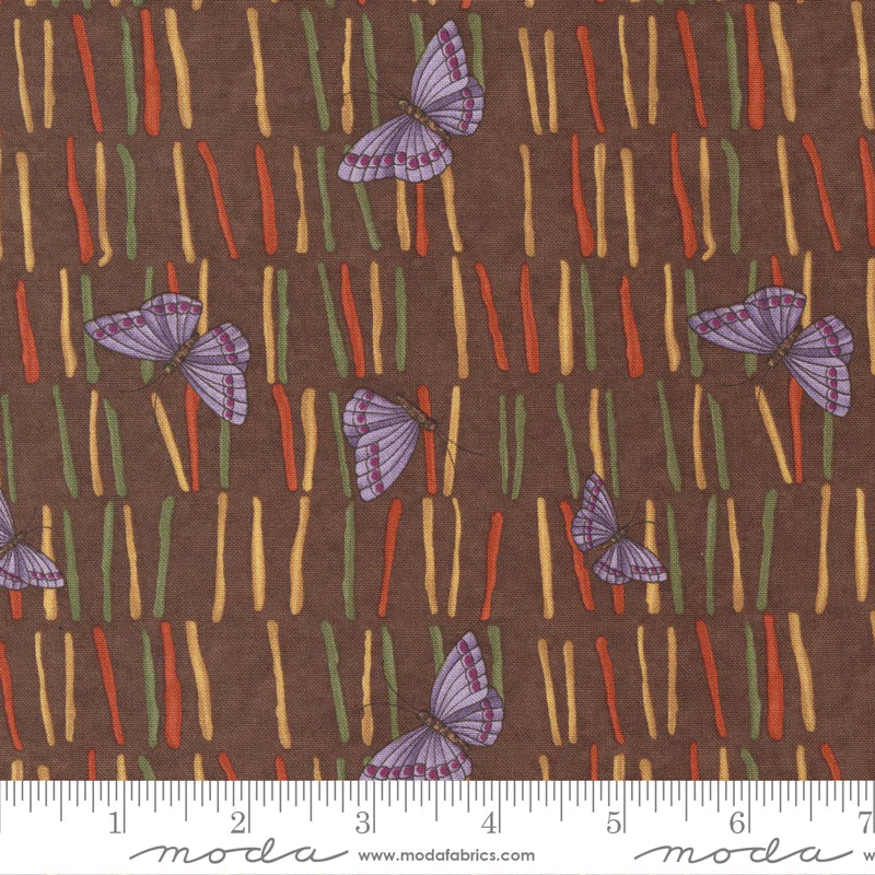 Moda Sunflower Garden Butterflies Brown ONLINE PURCHASE ONLY