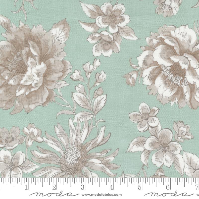 Moda Sandalwood Floral Eucalyptus Wide Back Fabric