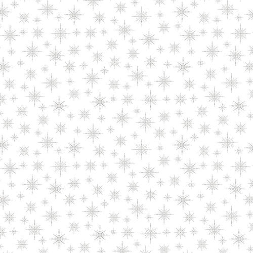 Studio E Cream And Sugar XI Snowflake White On White Fabric