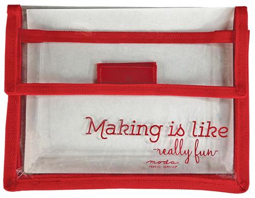 Moda Small Clear Project Bag Red