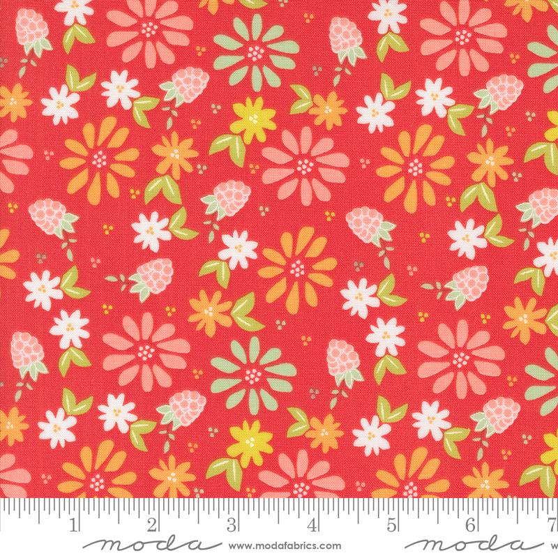 Moda Raspberry Summer Spring Berries Raspberry Fabric