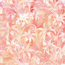 Island Batik Everlasting Lily Florals Red Shell Fabric