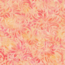 Island Batik Everlasting Square Floral Red Shell Fabric