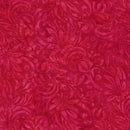 Island Batik Colorburst Square Floral Red Imperial Fabric