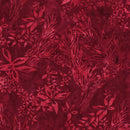 Island Batik Colorburst Wildflowers Red Cherry Fabric
