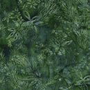 Island Batik Everlasting Wildflowers Green Pine Needle Fabric