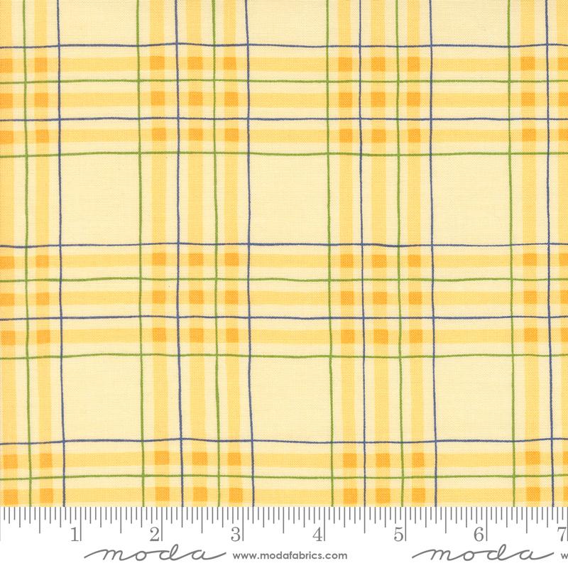 Moda On Lake Time Lake Lakehouse Plaid Daisy Fabric
