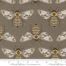 Moda Bee Garden Bumble Bee Metallic Slate Fabric