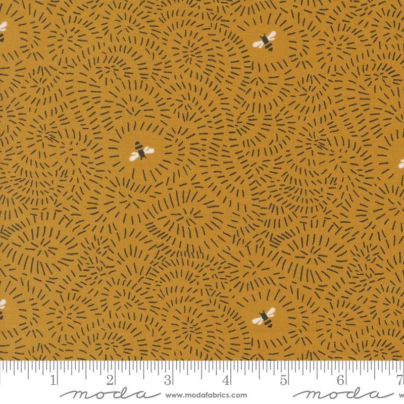 Moda Bee Garden Twists And Turns Beeswax Fabric