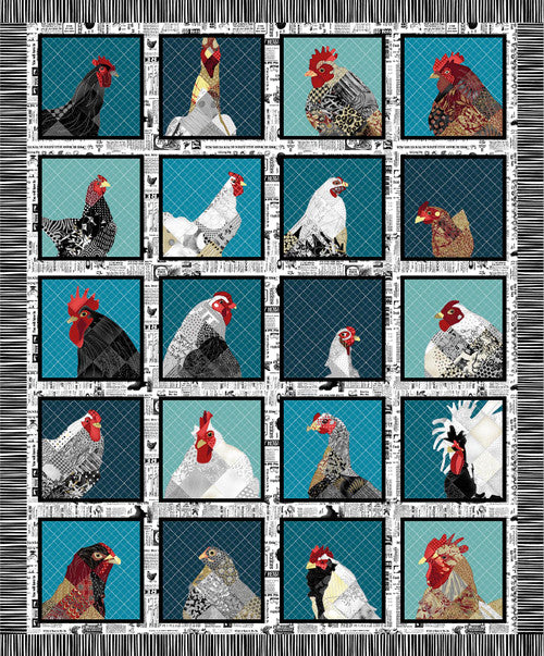 Studio E Fabrics Zooming Chickens Panel