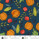 Andover Harvest Home Bountiful Harvest Navy Fabric