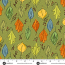Andover Harvest Home Foliage Olive Fabric