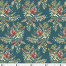Andover Secret Stash Blue Willow Fern Velvet Fabric