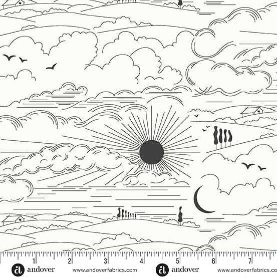 Andover Sun Print Whisper Dwell Zebra Fabric