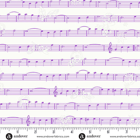 Andover Sun Print Whisper Singalong Orchid Fabric