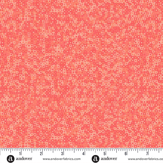 Andover Fairy Rings Coral Fabric