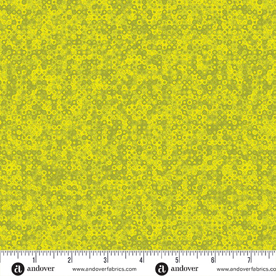 Andover Fairy Rings Chartreuse Fabric