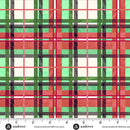 Andover Snowbirds Tartan Red And Green Fabric