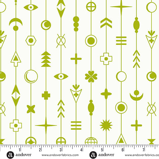 Andover Sun Print Whisper Gaze Moss Fabric