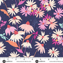 Andover Petals And Stitches Echinacea Navy Fabric