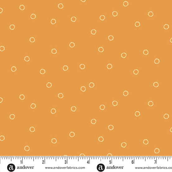 Andover Petals And Stitches Pollen Ochre Fabric