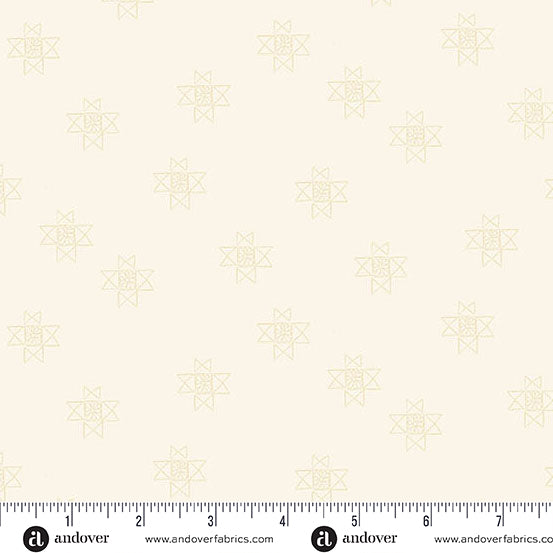 Andover Petals And Stitches Ohio Star Cream Fabric