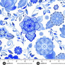 Andover Amsterdam Bloom Delftware Wide Back Fabric