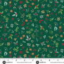 Andover Good Tidings Sprig Green Fabric