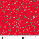 Andover Good Tidings Sprig Red Fabric
