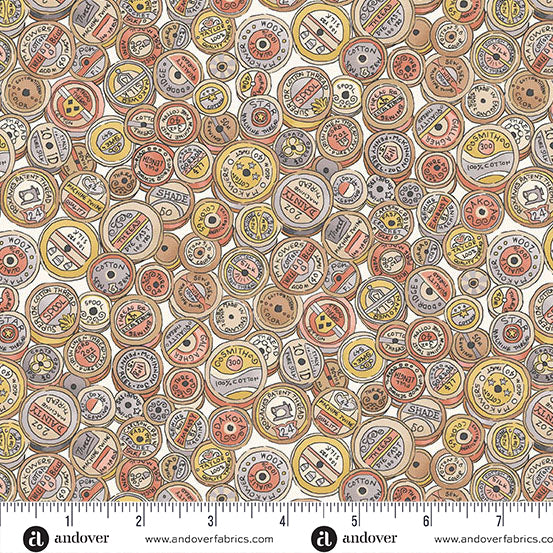 Andover Atelier Spool Cream Fabric
