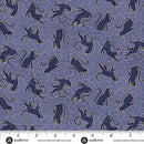 Andover Charmed Whiskers Blue Fabric