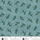 Andover Charmed Whiskers Teal Fabric