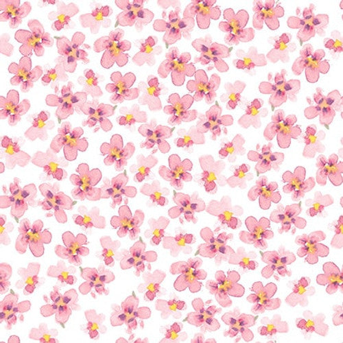 Studio E Fabrics All Big Things Start Small Pink Blossoms Fabric