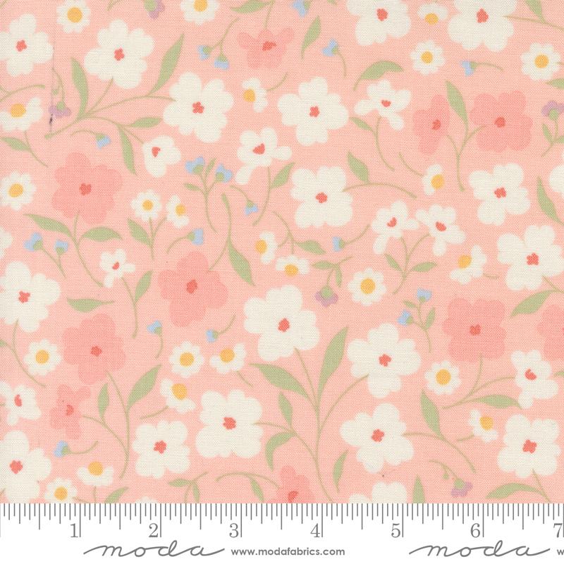 Moda Cottage Charm Wallpaper Florals Koral Kicks Fabric