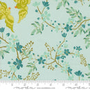 Moda Legendary Love Lovebirds Landscape Aqua Fabric