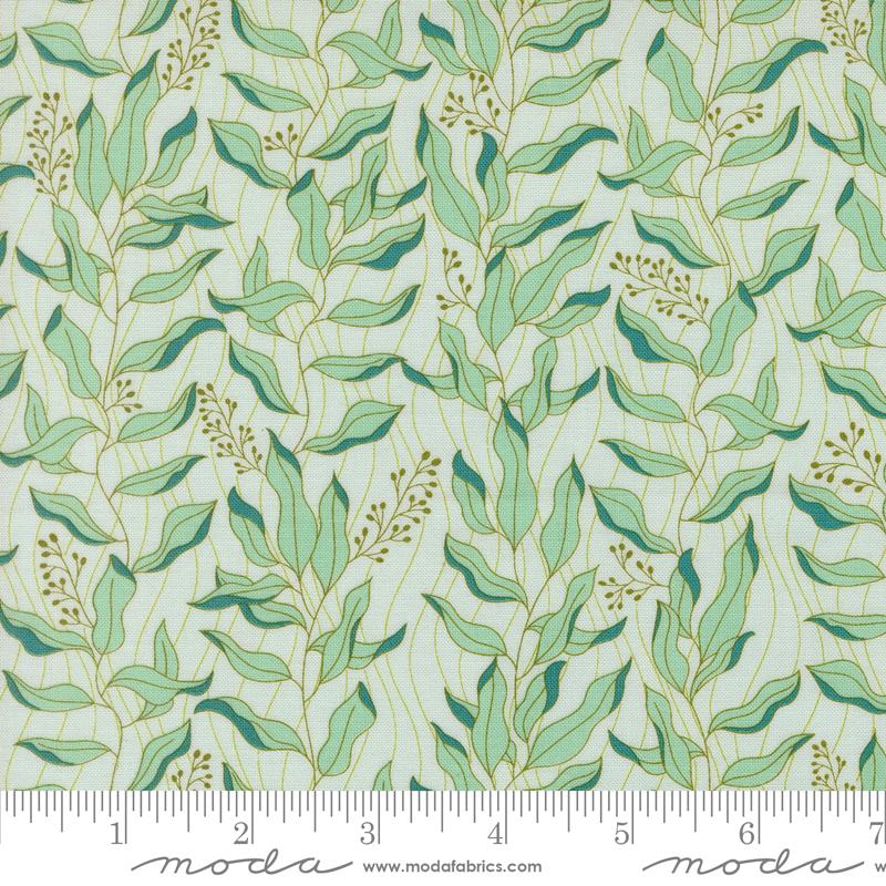 Moda Legendary Love Willow Limbs Aqua Fabric